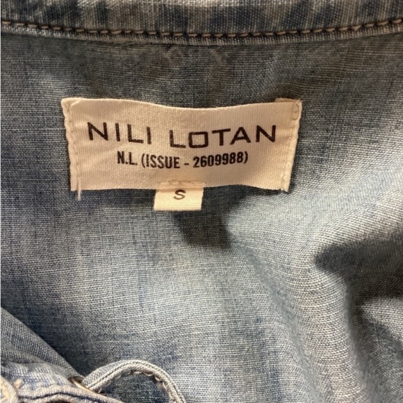 Nili Lotan Light Blue Denim/ Chambray Long Sleeves Small - Picture 8 of 10